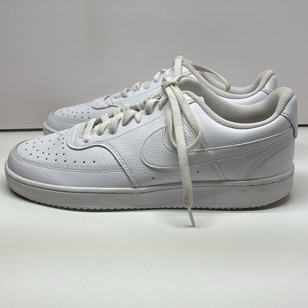 Nike Court Vision Lo Mens Athletic Shoes Sneakers Size 11 Triple White - Picture 3 of 12